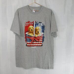 ACADEMY Gray T-Shirt "America the beautiful"  NWT Size XLarge